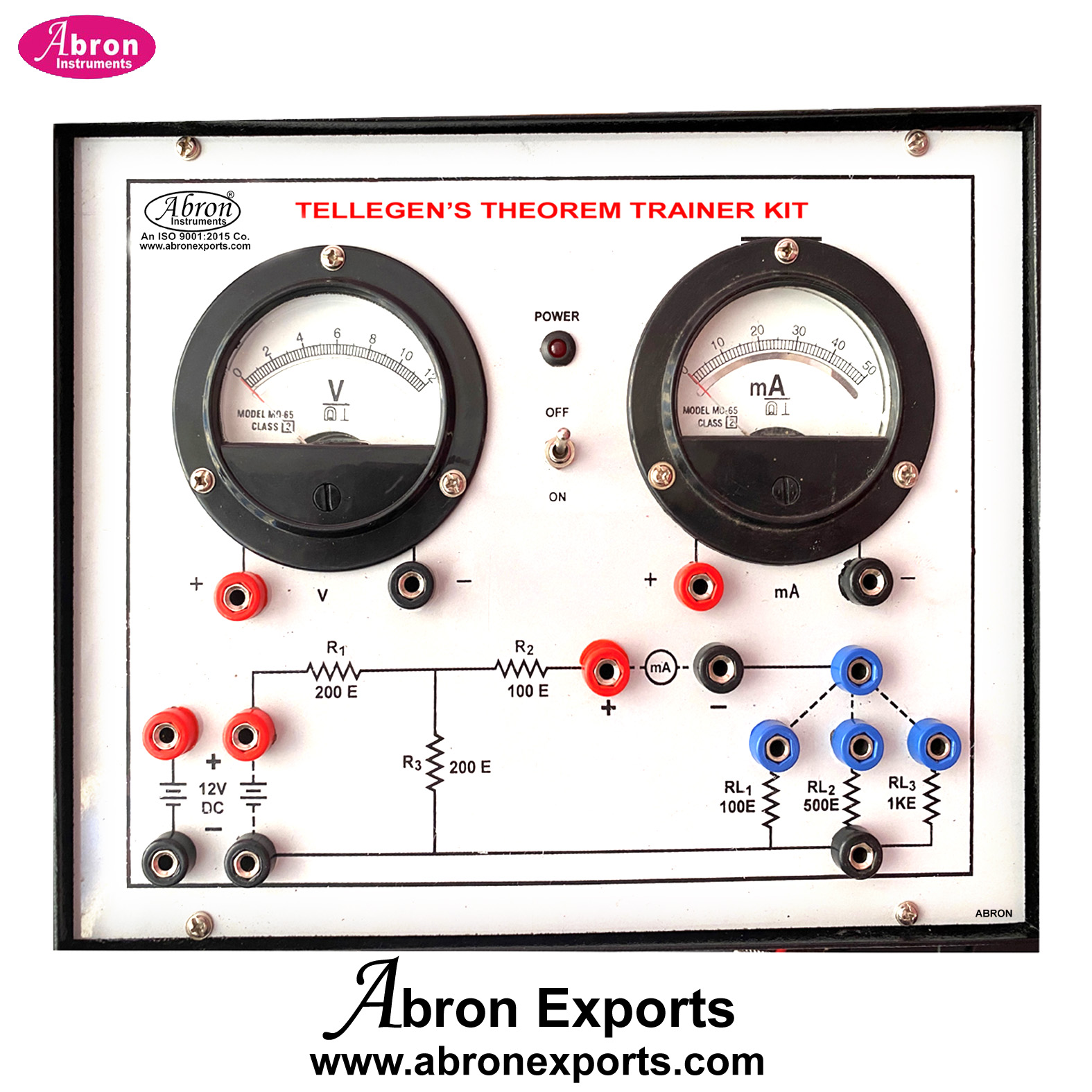 Study Theorem Maximum Power Transfer Network Theorem With Power Supply 2 Meters Electronic Trainer Kit Abron AE-1430MP 